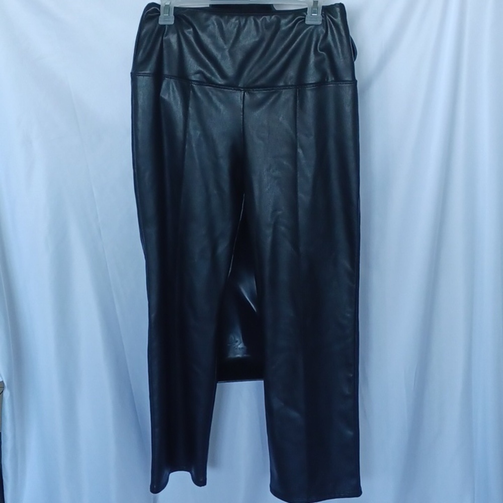 Joie Pants Women Medium Vegan Faux Leather Midrise Evening Black L